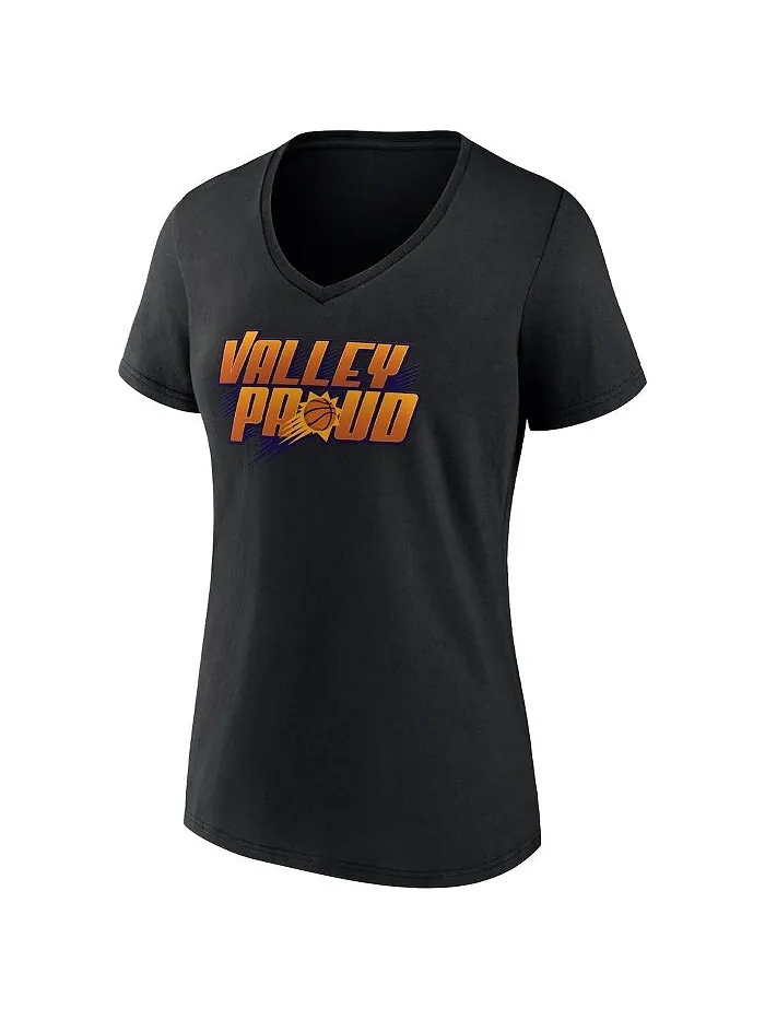 Женская фирменная черная футболка Phoenix Suns Hometown Collection Valley Proud с v-образным — изображение 3 из 3, черный