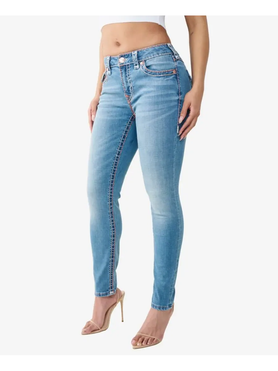 Женские джинсы Jennie Mid-Rise Skinny Super T Flap Jeans True Religion, Low Tide — изображение 2 из 3