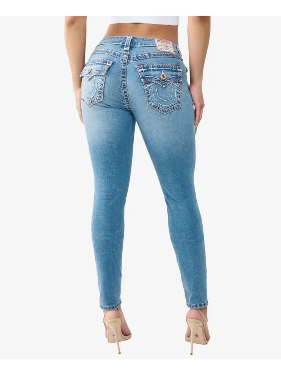 Женские джинсы Jennie Mid-Rise Skinny Super T Flap Jeans True Religion, Low Tide — изображение 3 из 3