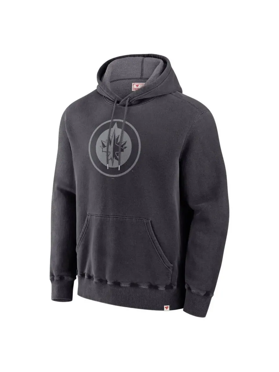 Fanatics Мужская черная толстовка с капюшоном Winnipeg Jets, произведено в Канаде — изображение 3 из 3, черный