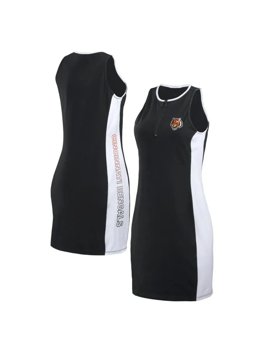 WEAR by Erin Andrews Женское черное облегающее платье-майка с символикой команды Cincinnati Bengals — изображение 1 из 4