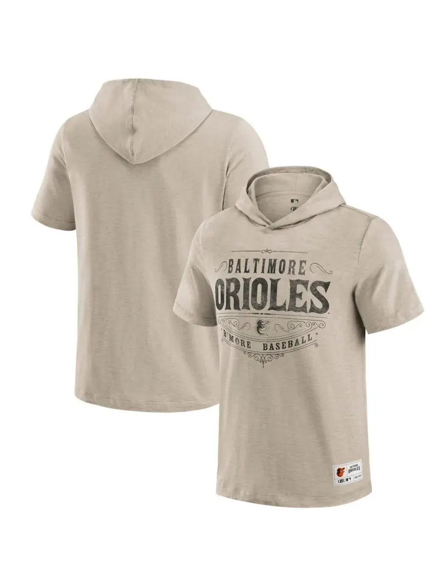 Fanatics Мужская футболка с капюшоном Darius Rucker Collection Baltimore Orioles бежевого цвета — изображение 1 из 3, бежевый