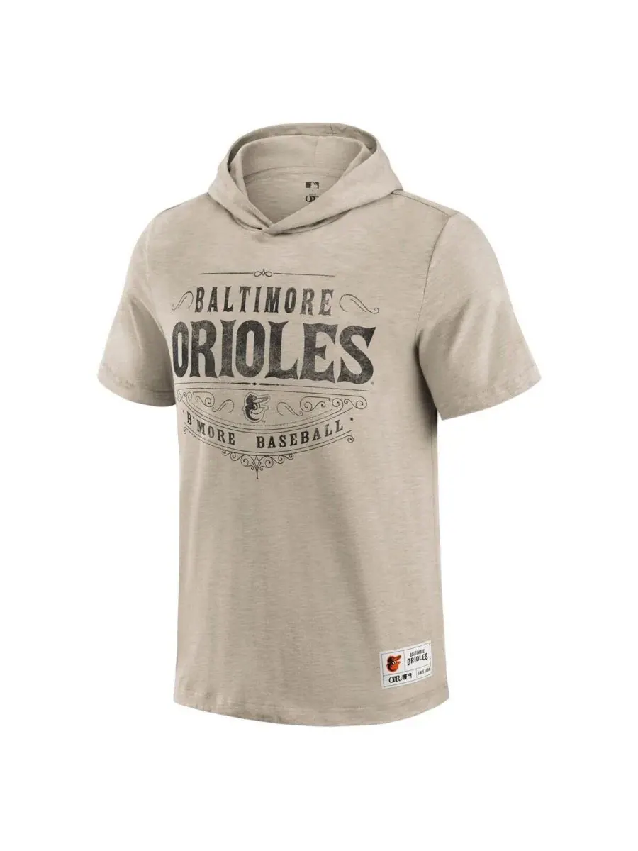 Fanatics Мужская футболка с капюшоном Darius Rucker Collection Baltimore Orioles бежевого цвета — изображение 3 из 3, бежевый