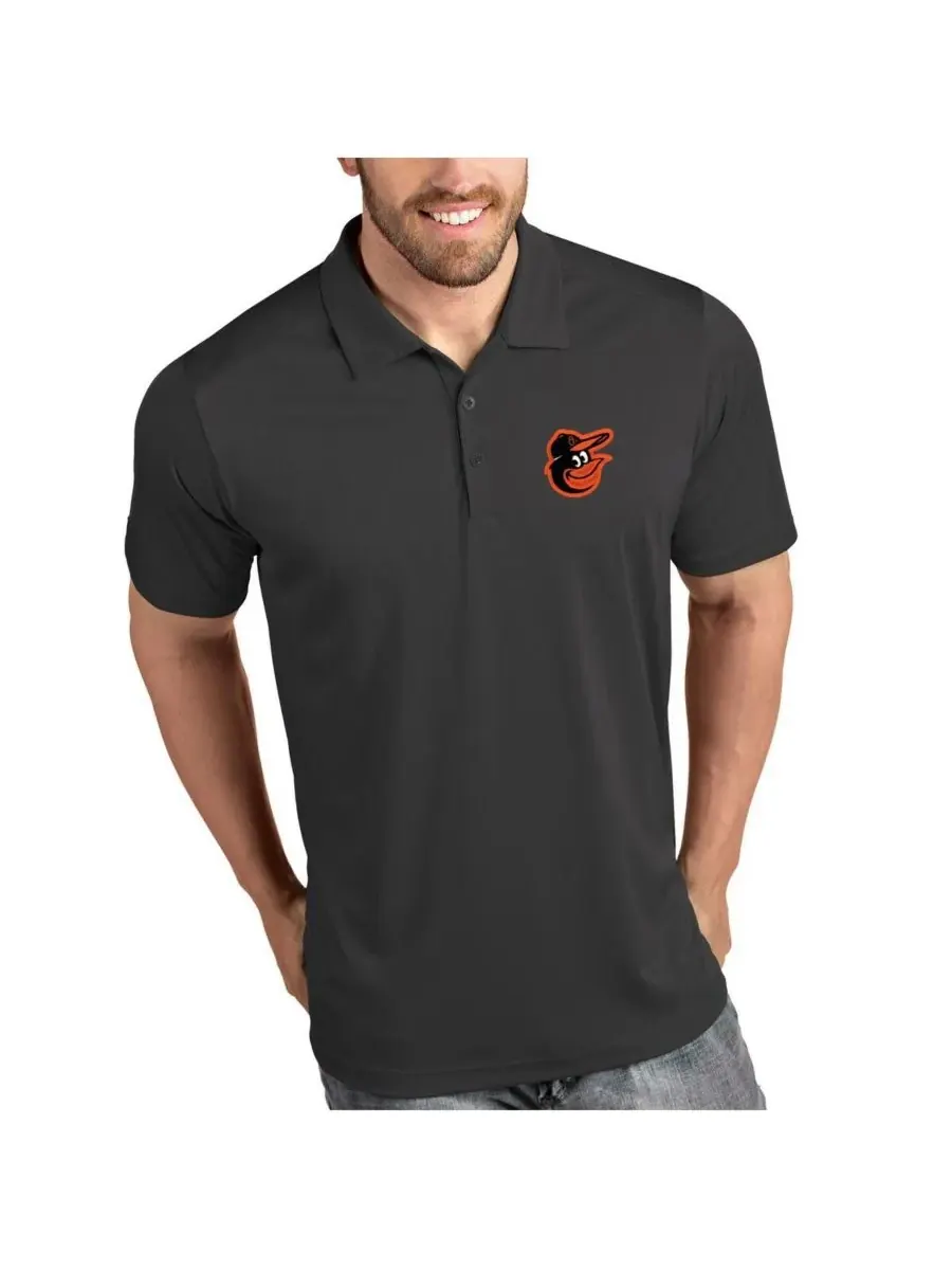 Antigua Мужская серая рубашка-поло в честь команды Baltimore Orioles — изображение 1 из 1, серый