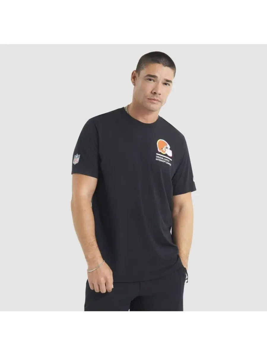Nike Мужская черная футболка Cleveland Browns 2025 NFL Crucial Catch Tri-Blend Dri-FIT — изображение 1 из 5, черный