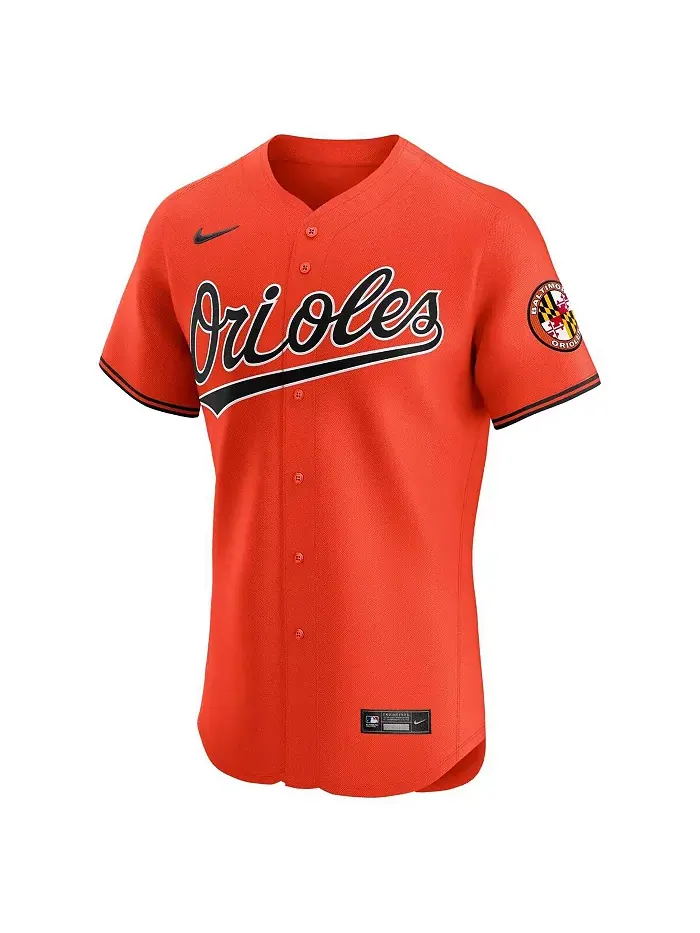 Мужская оранжевая футболка Baltimore Orioles Alternate Vapor Premier Elite Patch Nike — изображение 3 из 3