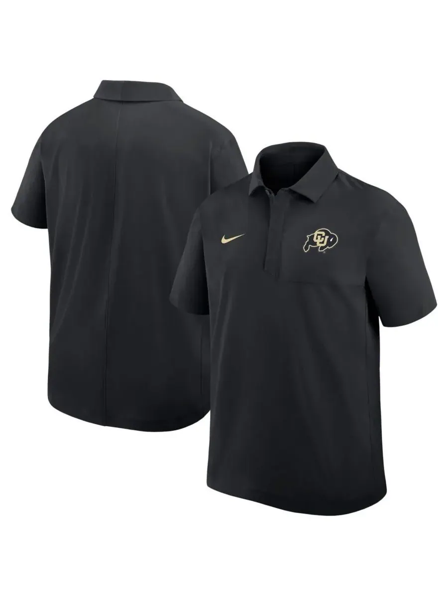 Nike Мужская черная поло-рубашка Colorado Buffaloes из ткани Dri-FIT — изображение 1 из 3, черный