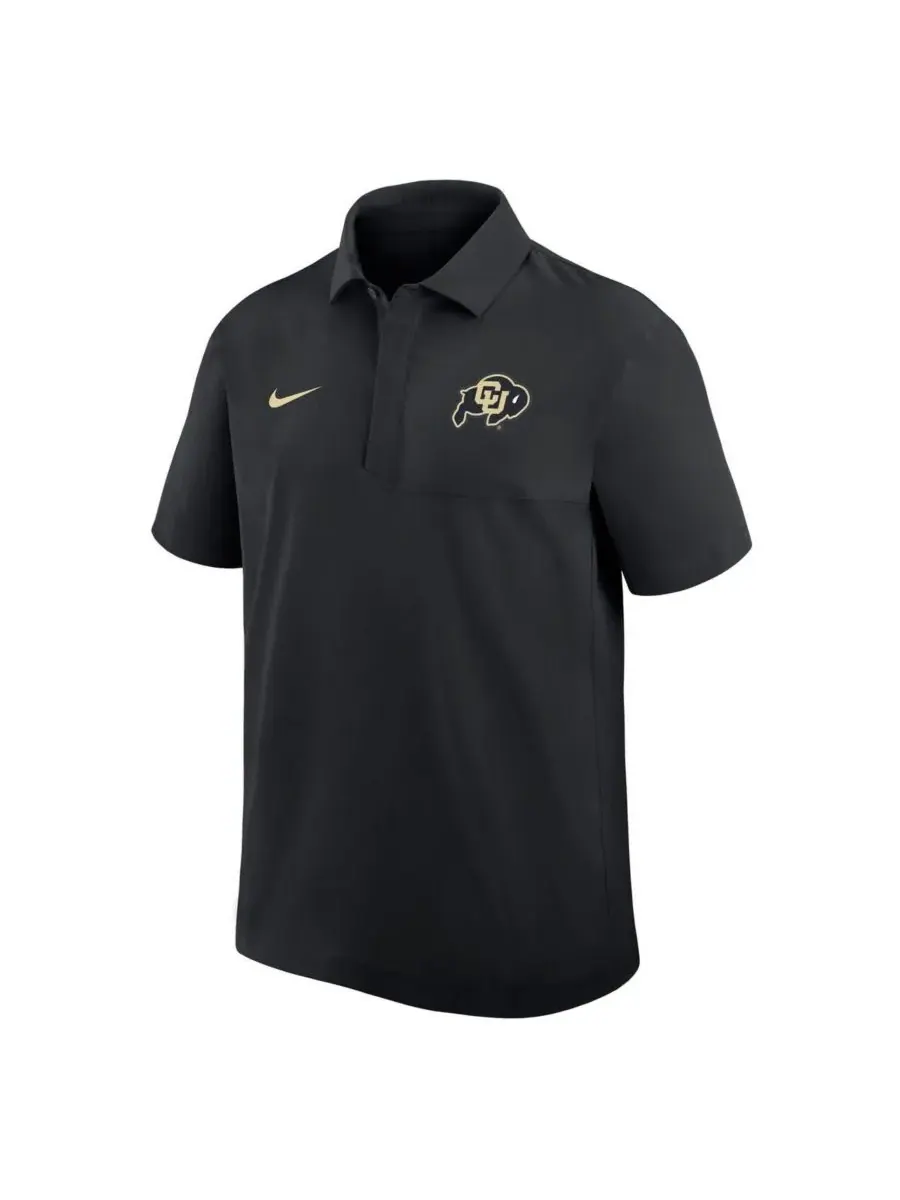 Nike Мужская черная поло-рубашка Colorado Buffaloes из ткани Dri-FIT — изображение 3 из 3, черный
