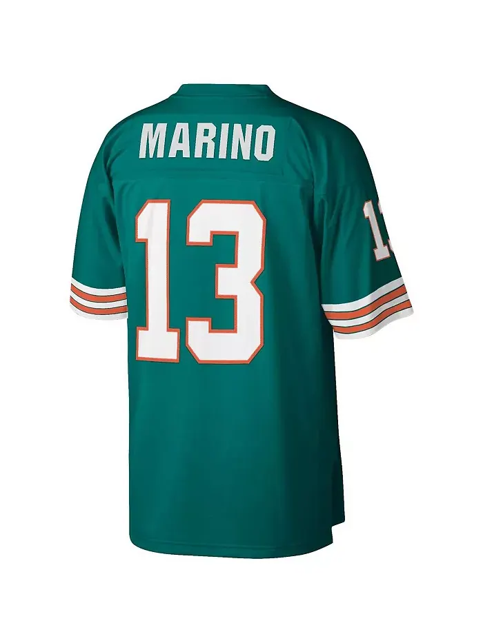 Мужская реплика джерси Dan Marino Aqua Miami Dolphins Legacy Mitchell & Ness — изображение 2 из 3