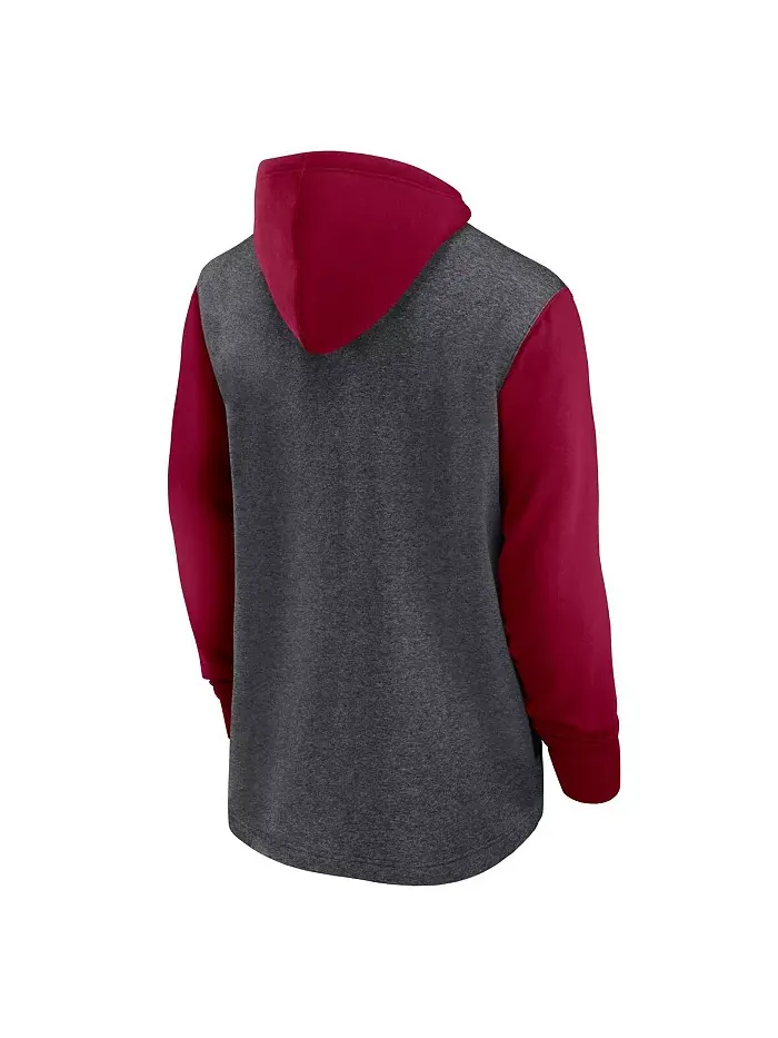 Мужская толстовка с капюшоном Heathered Charcoal/Burgundy Washington Commanders Surrey Legacy Nike — изображение 3 из 3