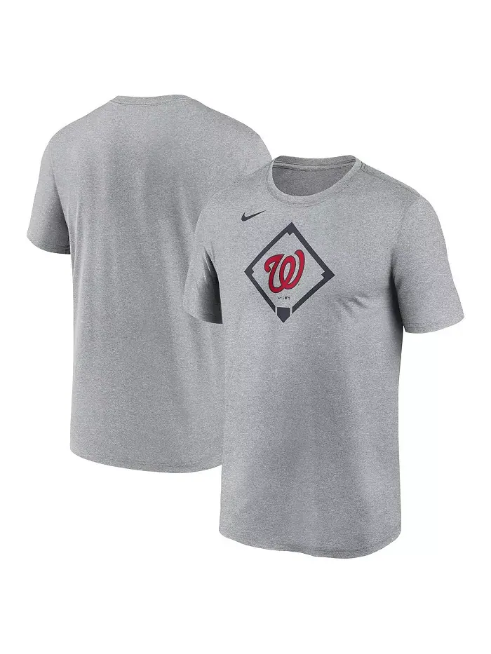 Мужская футболка Washington Nationals Icon Legend Performance цвета вересково-серого Nike — изображение 1 из 3