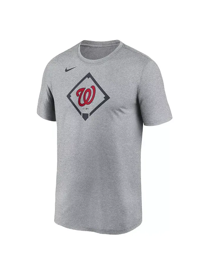 Мужская футболка Washington Nationals Icon Legend Performance цвета вересково-серого Nike — изображение 3 из 3