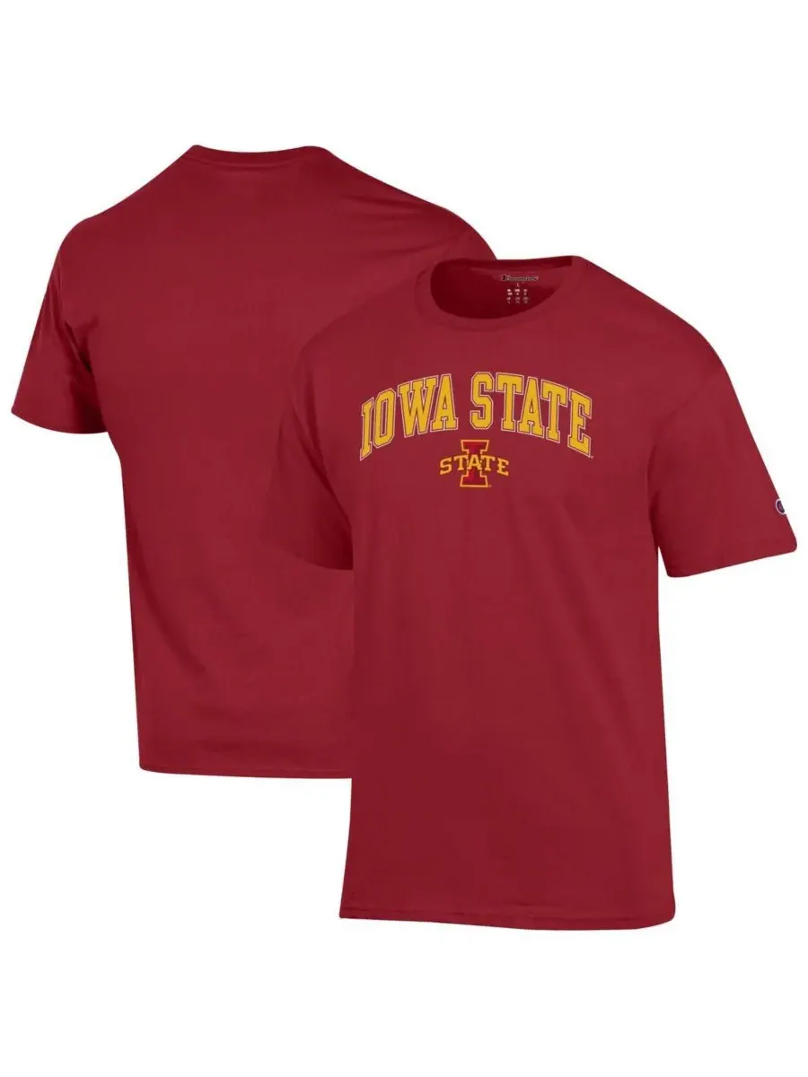 Мужская футболка Cardinal Iowa State Cyclones с логотипом в виде арки над эмблемой Champion — изображение 1 из 3, красный