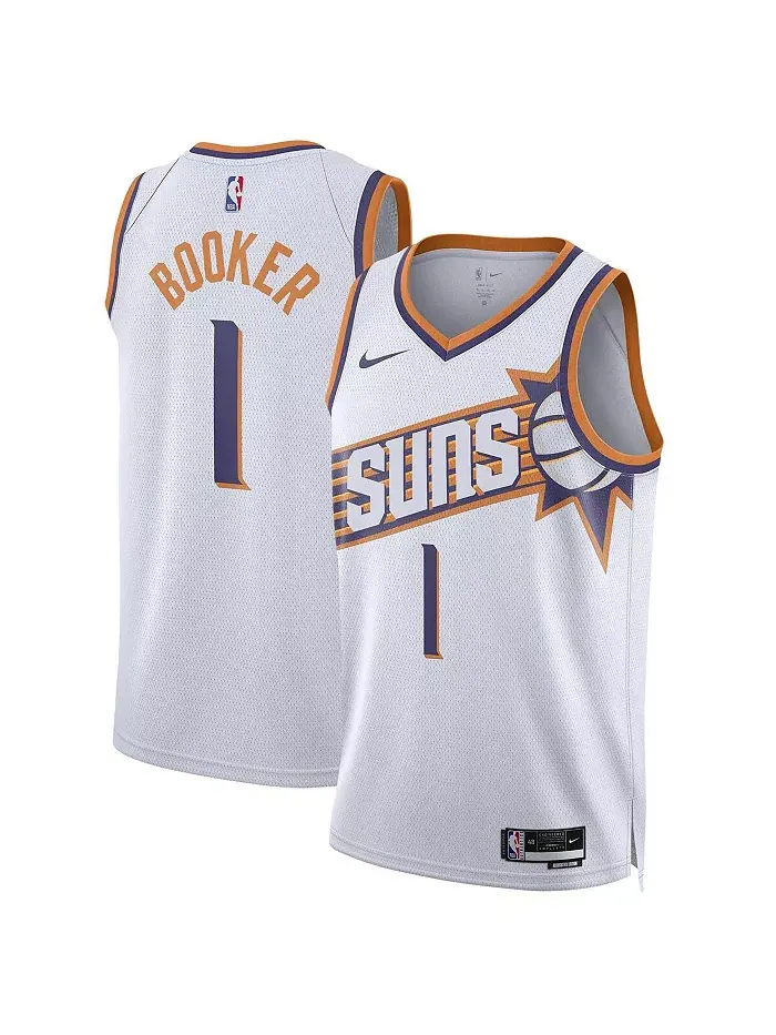 Мужская и женская баскетбольная майка Devin Booker Phoenix Suns Swingman - версия Association — изображение 1 из 3