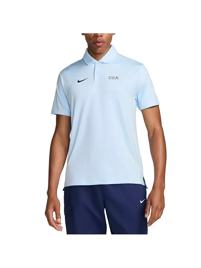 Мужская голубая поло Team USA Tour Performance Nike — изображение 1 из 4