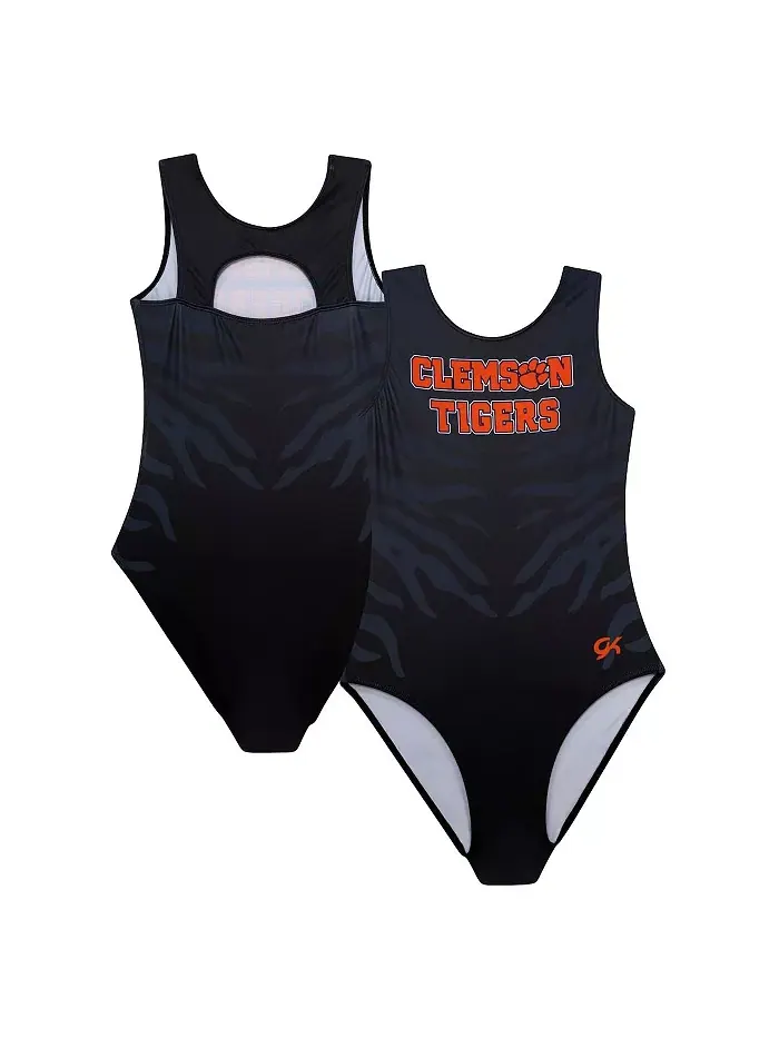 Черный элитный купальник Big Girls Clemson Tigers Spirit GK Elite