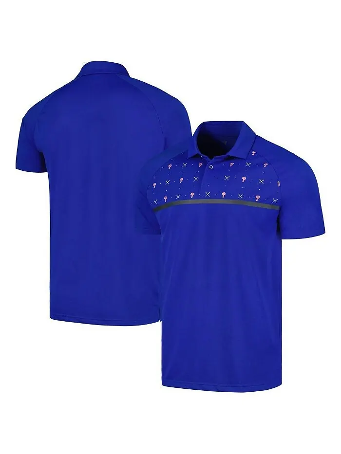 Мужская рубашка-поло реглан Royal Philadelphia Phillies Sector Batter Up LevelWear