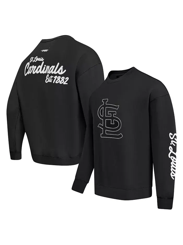 Мужская черная толстовка с заниженным плечом St. Louis Cardinals Paint The City Pro Standard — изображение 1 из 5