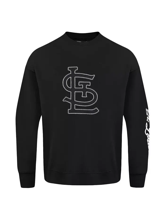 Мужская черная толстовка с заниженным плечом St. Louis Cardinals Paint The City Pro Standard — изображение 2 из 5