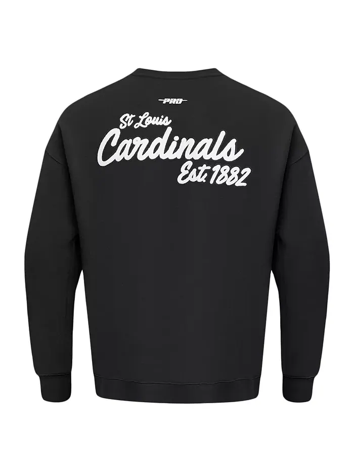 Мужская черная толстовка с заниженным плечом St. Louis Cardinals Paint The City Pro Standard — изображение 3 из 5