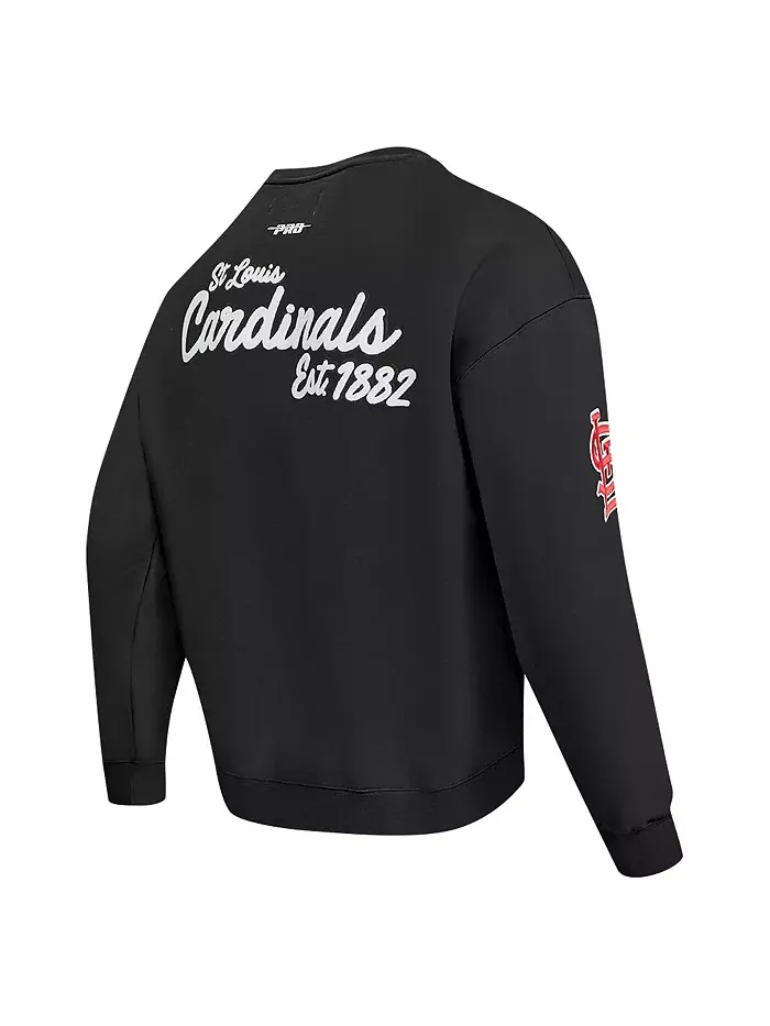 Мужская черная толстовка с заниженным плечом St. Louis Cardinals Paint The City Pro Standard — изображение 4 из 5