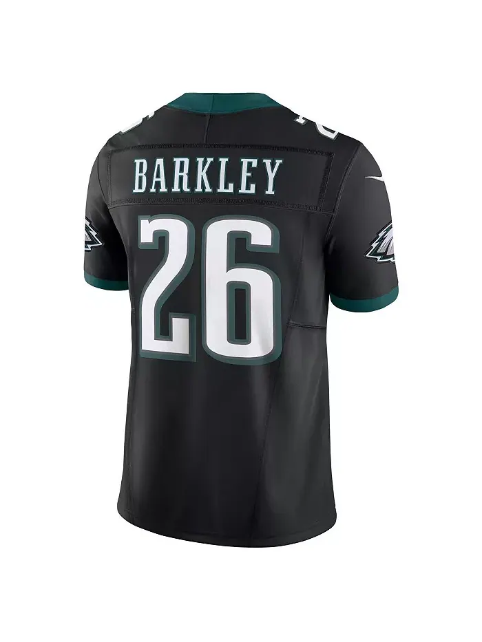 Мужская лимитированная джерси Philadelphia Eagles Vapor F.U.S.E. черного цвета с именем Saquon — изображение 3 из 3
