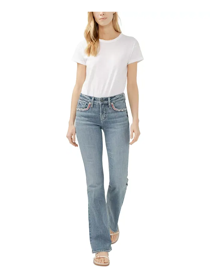 Женские джинсы Suki Curvy Fit Bootcut со средней посадкой Silver Jeans Co. — изображение 1 из 3