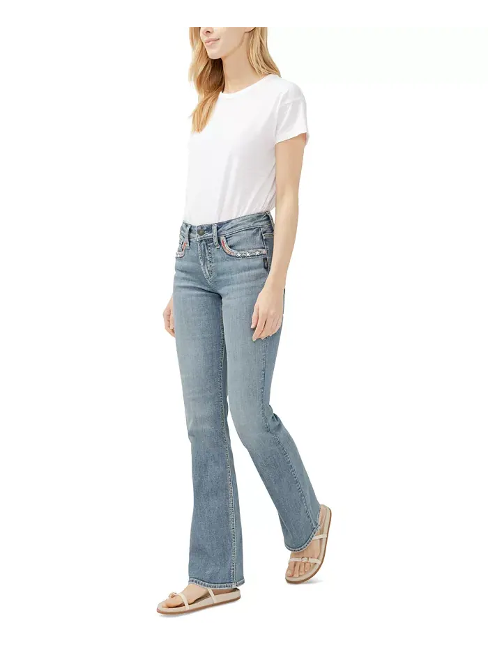 Женские джинсы Suki Curvy Fit Bootcut со средней посадкой Silver Jeans Co. — изображение 2 из 3
