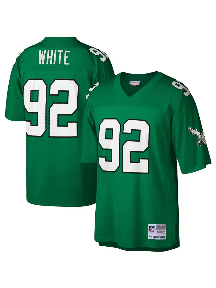 Мужская реплика джерси Reggie White Kelly Green Philadelphia Eagles Legacy Mitchell & Ness — изображение 1 из 3