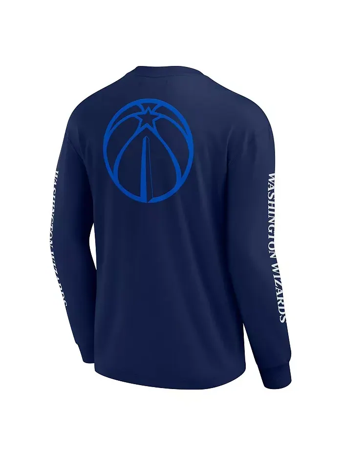 Мужская синяя футболка с длинным рукавом Washington Wizards Elements Strive Fanatics — изображение 3 из 3