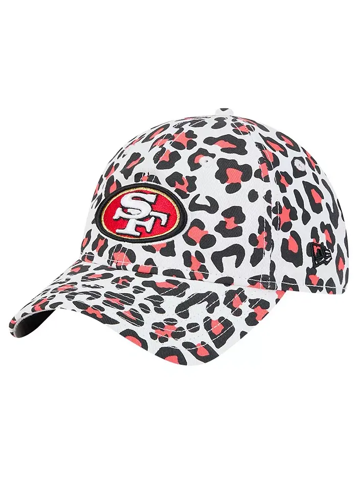 Белая регулируемая кепка San Francisco 49ers Active Leopard 9TWENTY для дошкольников New Era — изображение 1 из 5