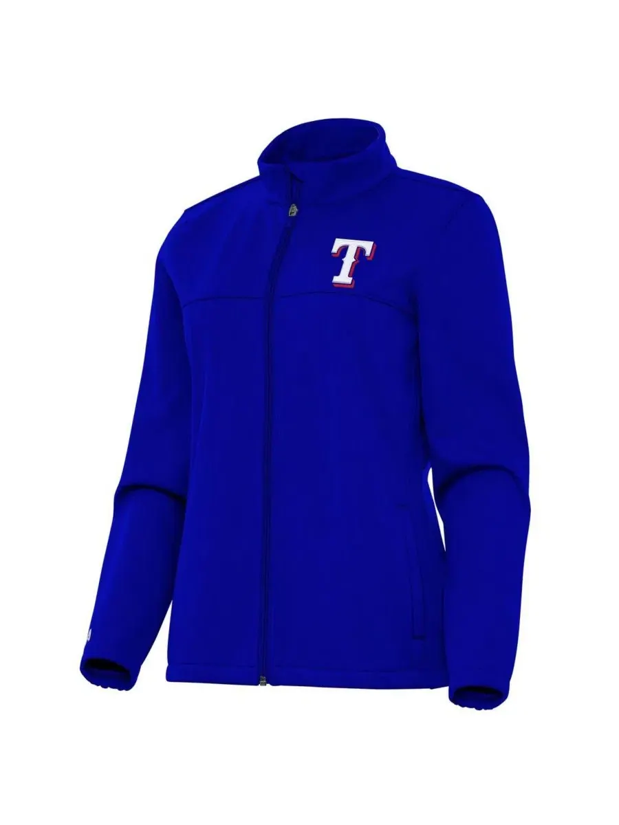 Женская куртка для гольфа Royal Texas Rangers Links 2 на молнии Antigua — изображение 1 из 1, королевский