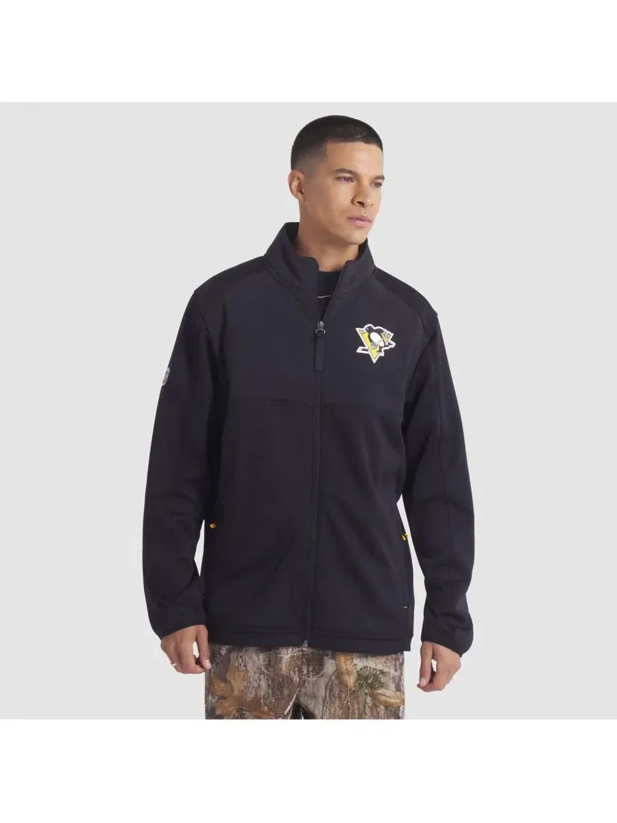 Мужская черная куртка на молнии с символикой команды Pittsburgh Penguins Authentic Pro Rink Fanatics — изображение 1 из 4