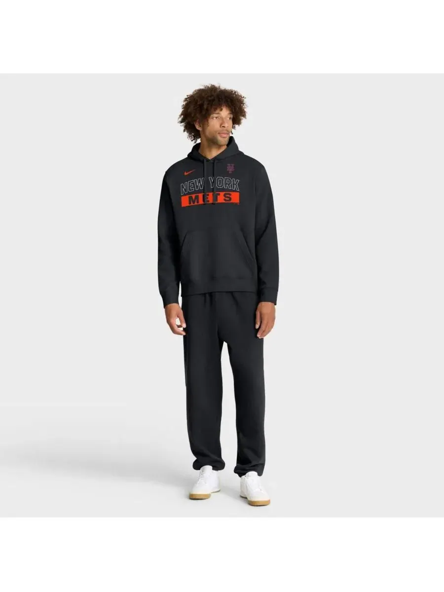 Мужская черная толстовка New York Mets Primetime Club Nike — изображение 3 из 4, черный