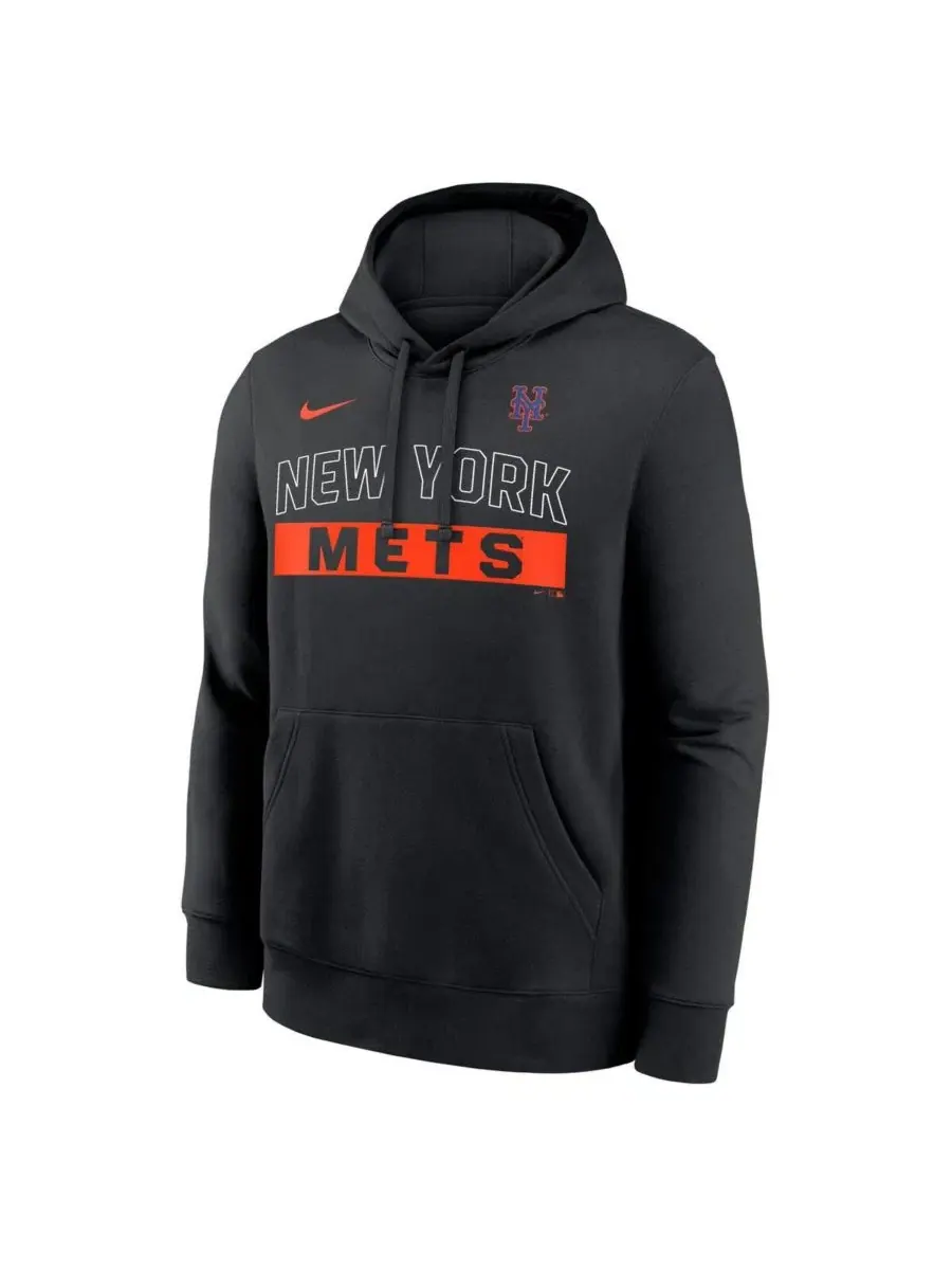 Мужская черная толстовка New York Mets Primetime Club Nike — изображение 4 из 4, черный