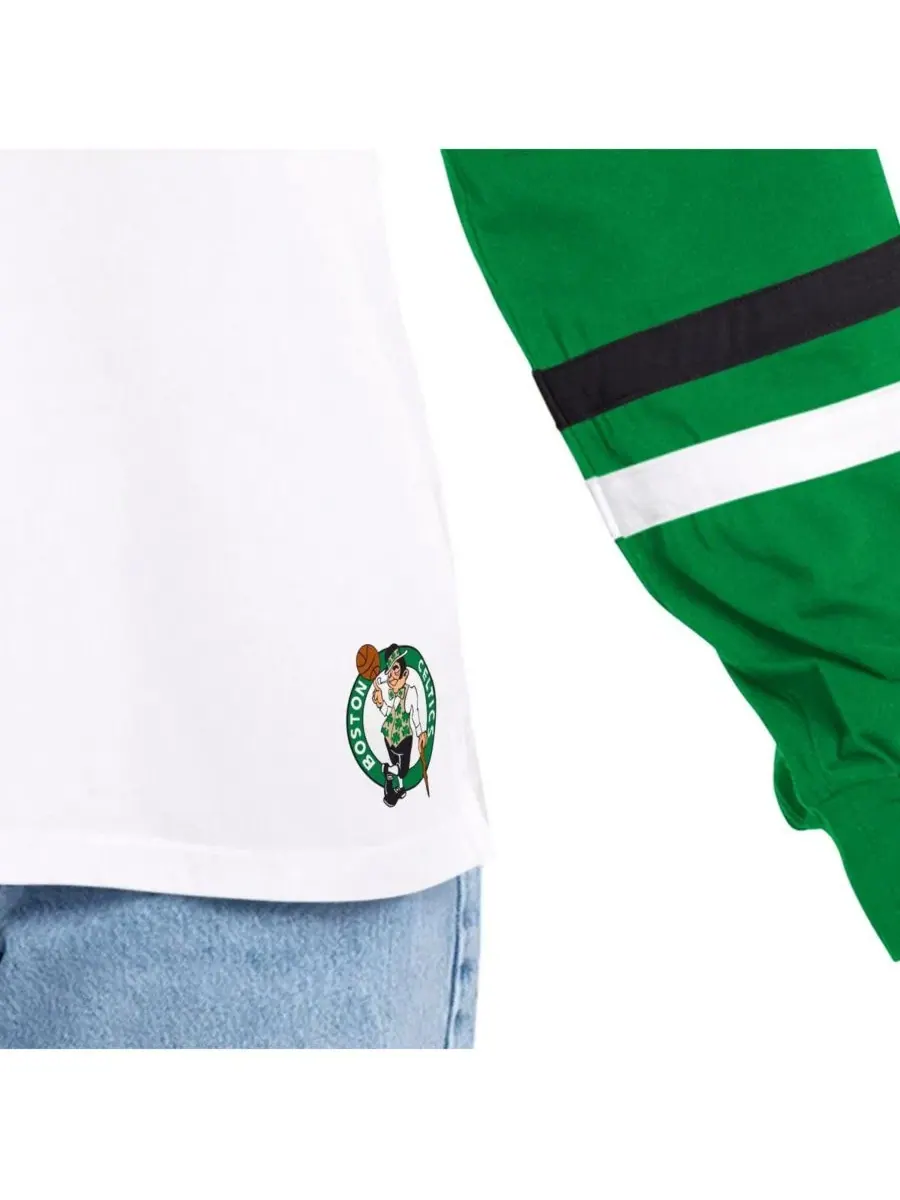Женская белая/зеленая футболка с капюшоном и длинными рукавами Boston Celtics Key Player Oversized — изображение 2 из 4