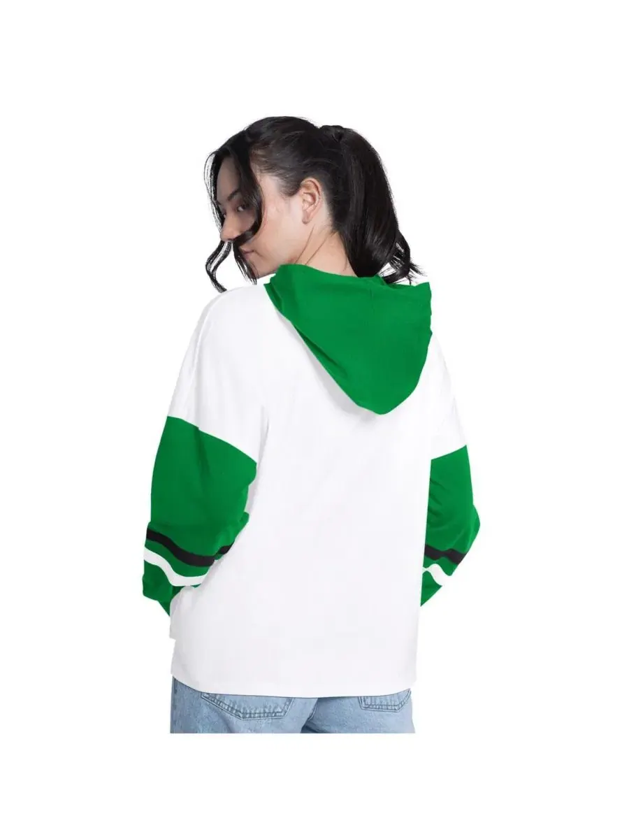 Женская белая/зеленая футболка с капюшоном и длинными рукавами Boston Celtics Key Player Oversized — изображение 4 из 4