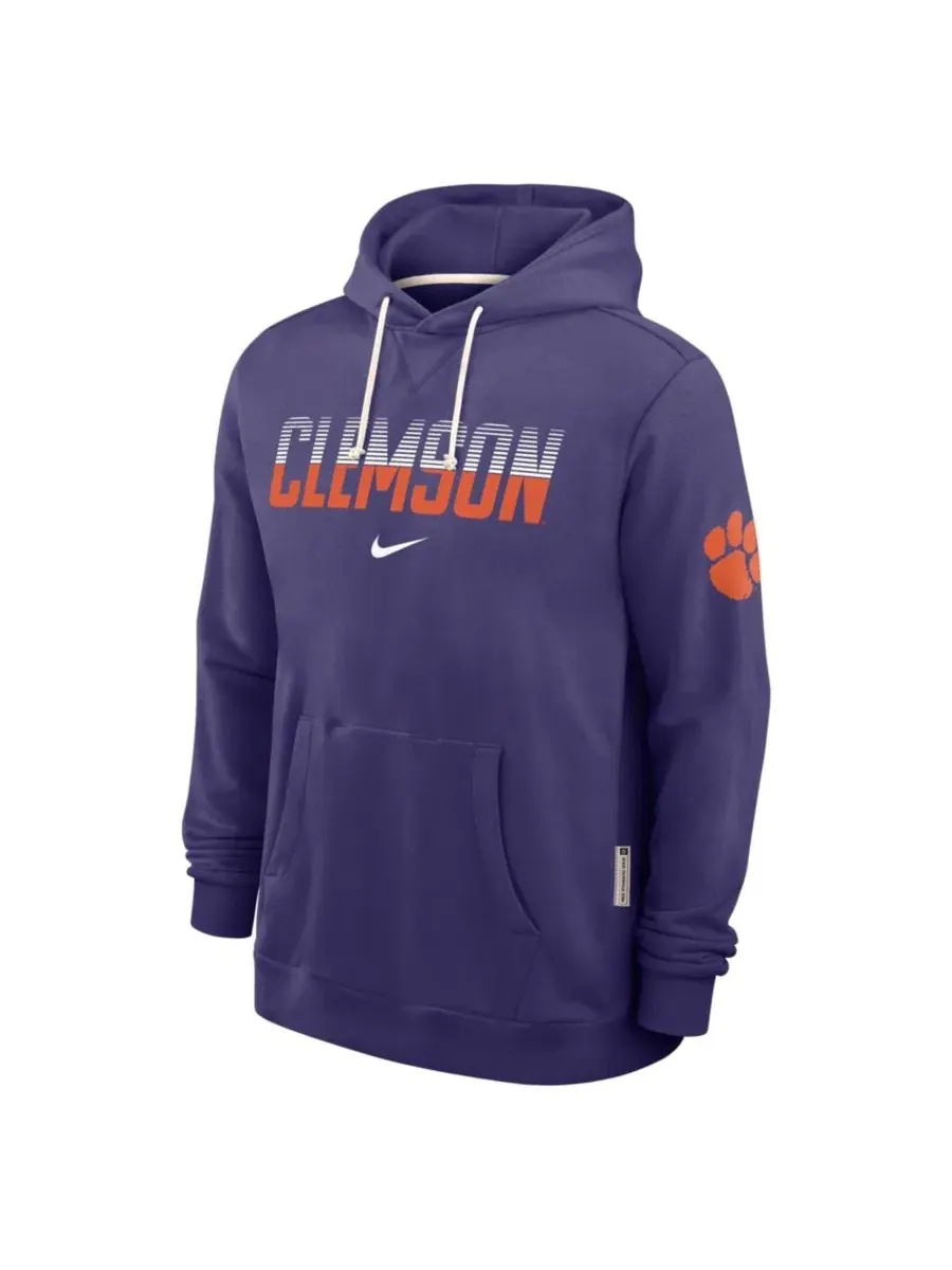 Худи Nike Clemson Tigers 2026 Sideline Standard Issue Dri-FIT — изображение 2 из 2, фиолетовый