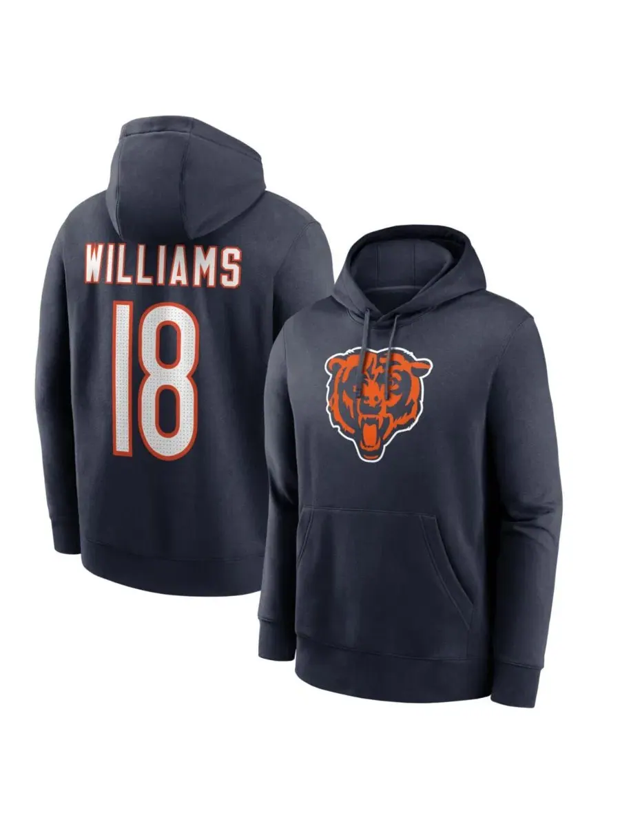 Худи с принтом и номером игрока Caleb Williams Nike — изображение 1 из 3, темно-синий