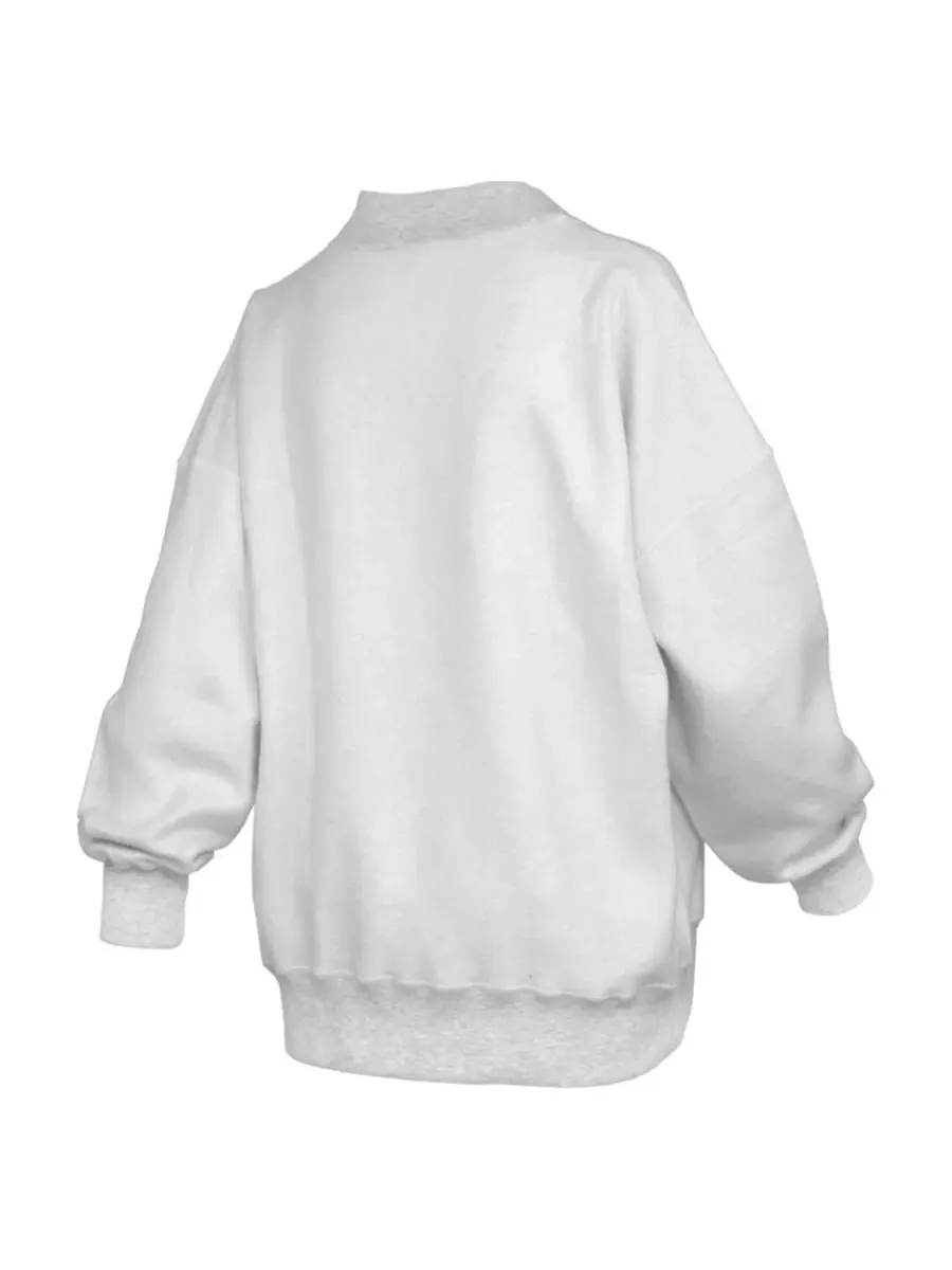 Свитшот женский с принтом Oklahoma Sooners Reversible Pressbox — изображение 5 из 5, серый