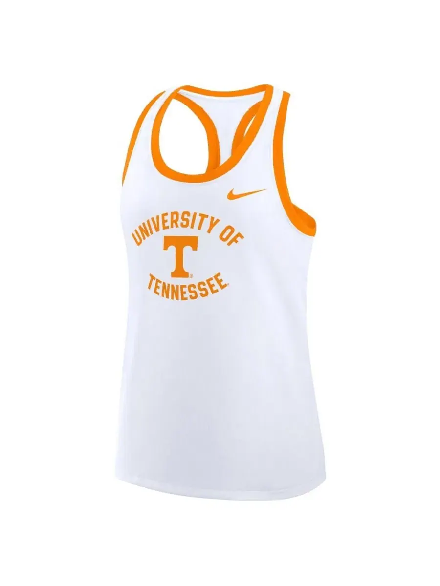 Женский топ без рукавов с принтом Uni Name Tri-Blend Dri-FIT Nike — изображение 2 из 5, белый яркий