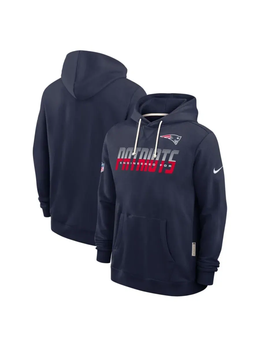 Худи с капюшоном New England Patriots Sideline Standard Issue Dri-FIT Nike — изображение 1 из 3, темно-синий