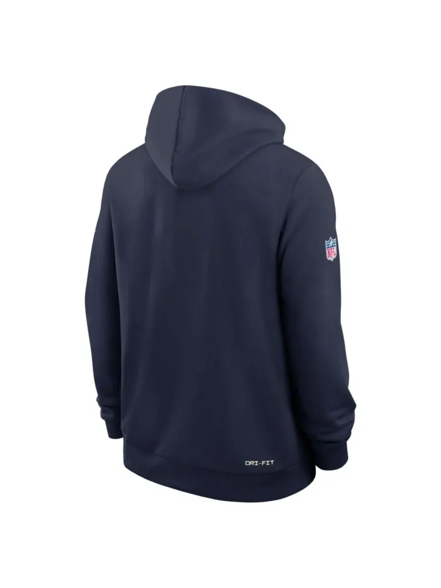 Худи с капюшоном New England Patriots Sideline Standard Issue Dri-FIT Nike — изображение 3 из 3, темно-синий