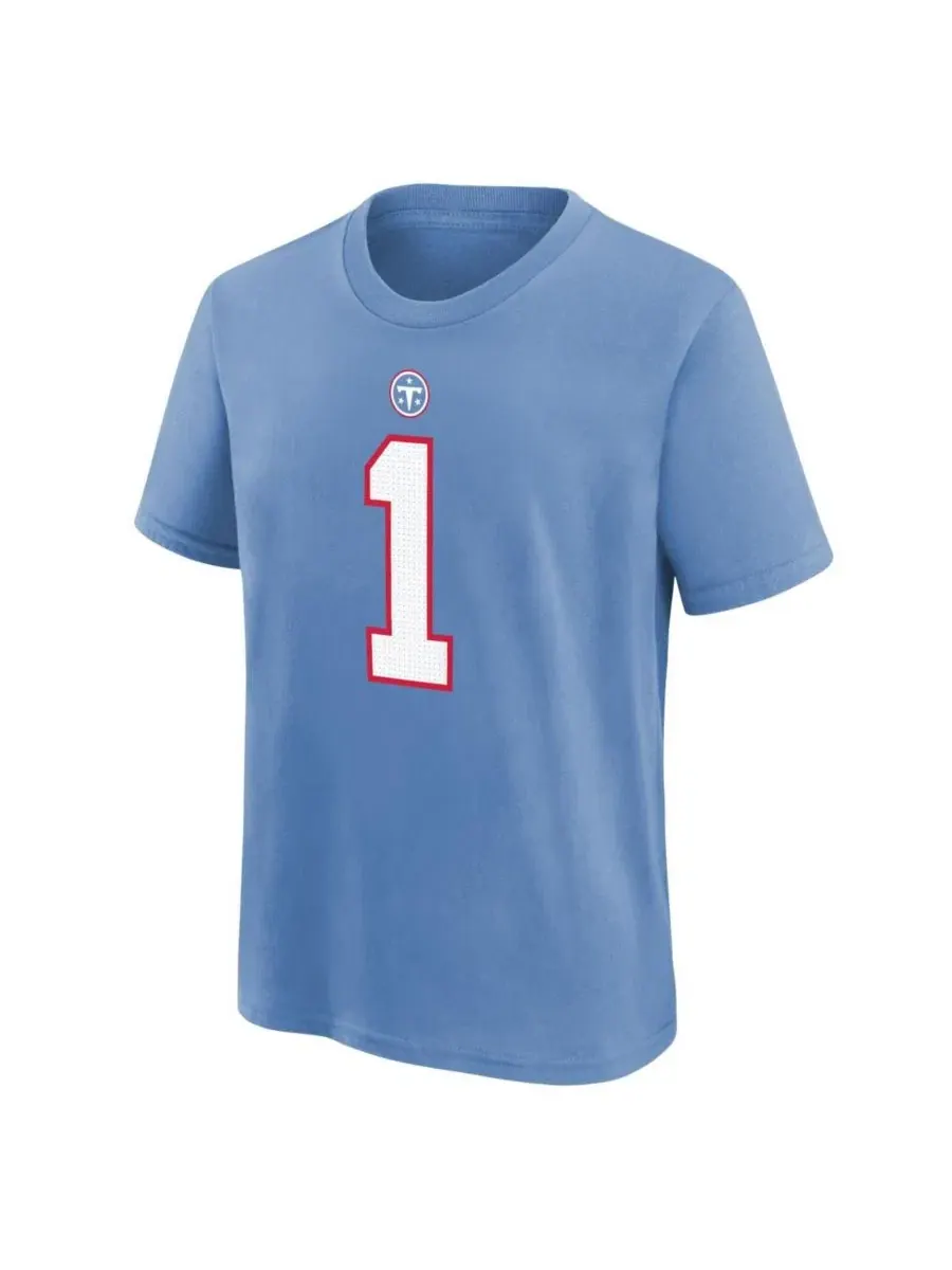 Футболка с именем и номером игрока Cameron Ward Light Blue Tennessee Titans Nike — изображение 2 из 3, светлый синий