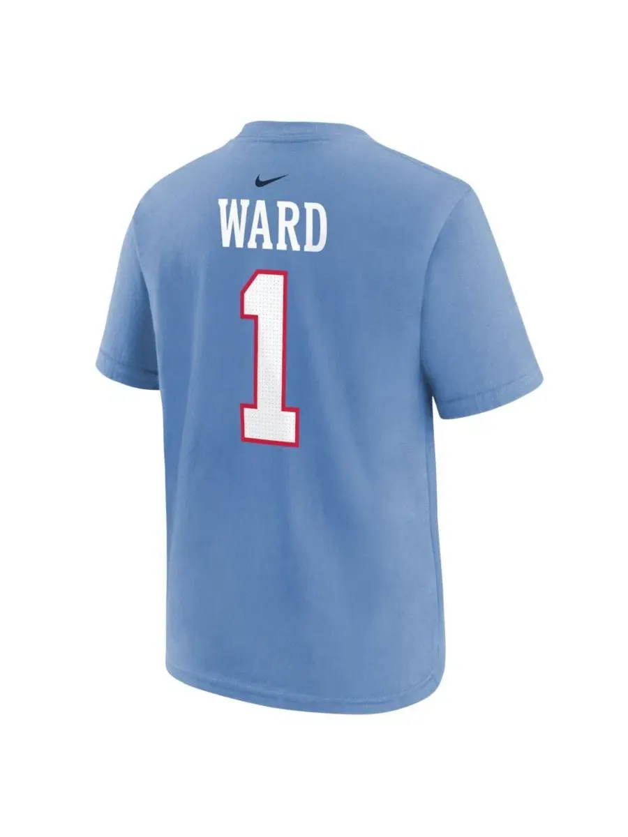 Футболка с именем и номером игрока Cameron Ward Light Blue Tennessee Titans Nike — изображение 3 из 3, светлый синий