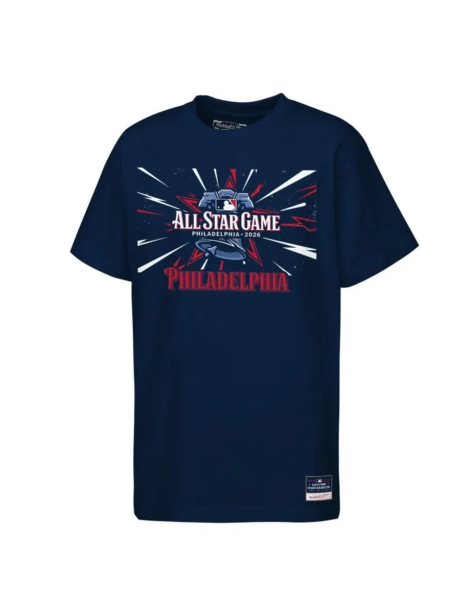 Футболка с принтом 2026 MLB All-Star Game Mitchell & Ness — изображение 1 из 1, темно-синий