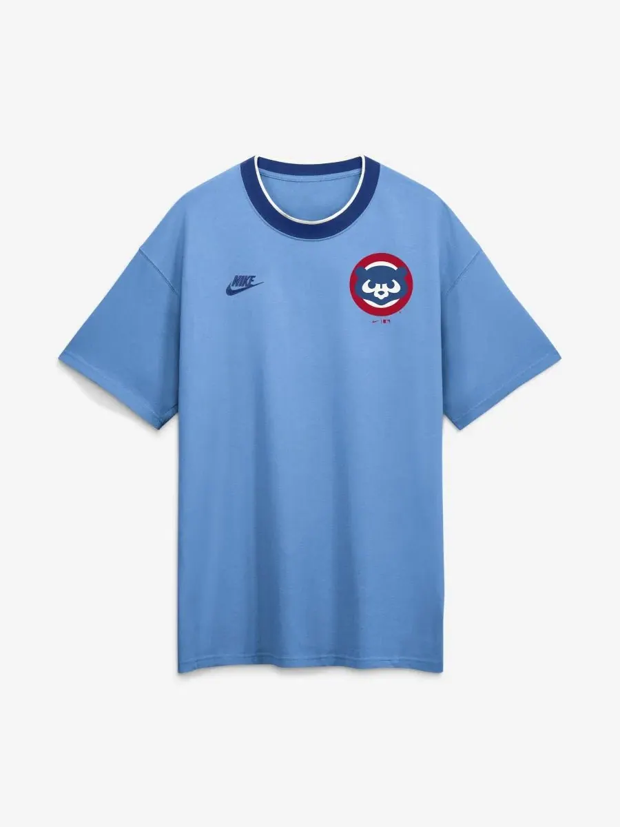 Футболка с круглым вырезом и принтом Cooperstown Collection Ringer Nike — изображение 2 из 4, светлый синий