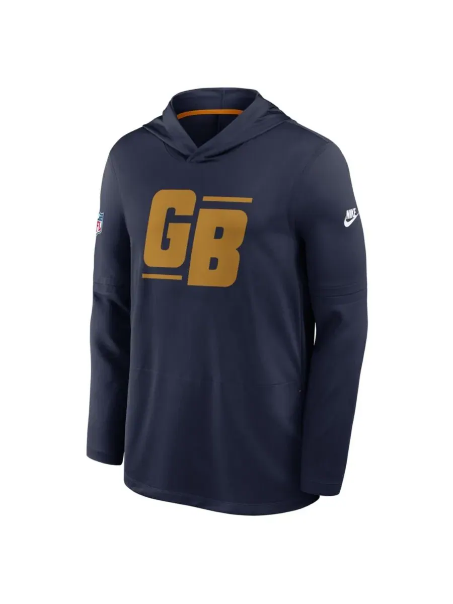 Футболка с капюшоном и длинным рукавом Dri-FIT Sideline Nike — изображение 2 из 4, темно-синий