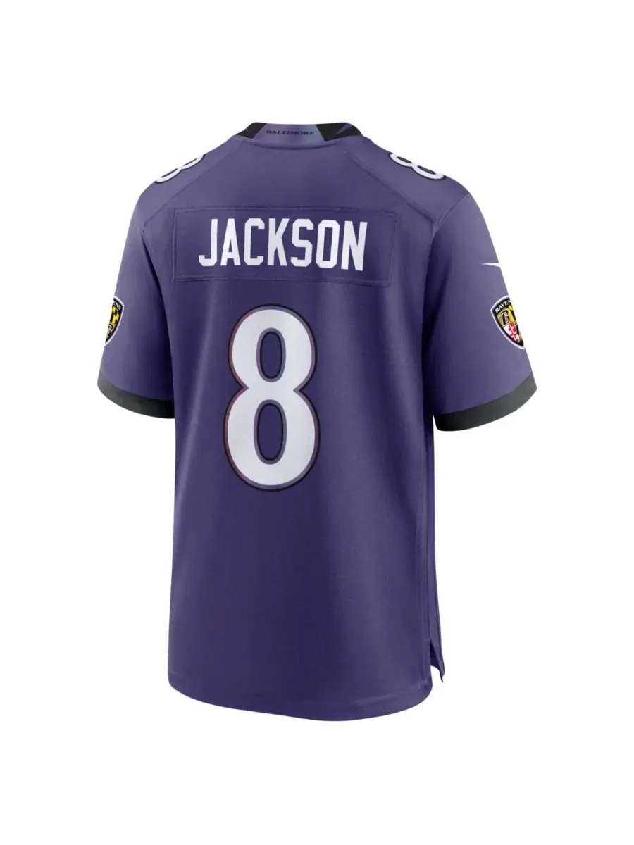 Игровая футболка Nike с длинным рукавом, модель Lamar Jackson — изображение 3 из 3, фиолетовый