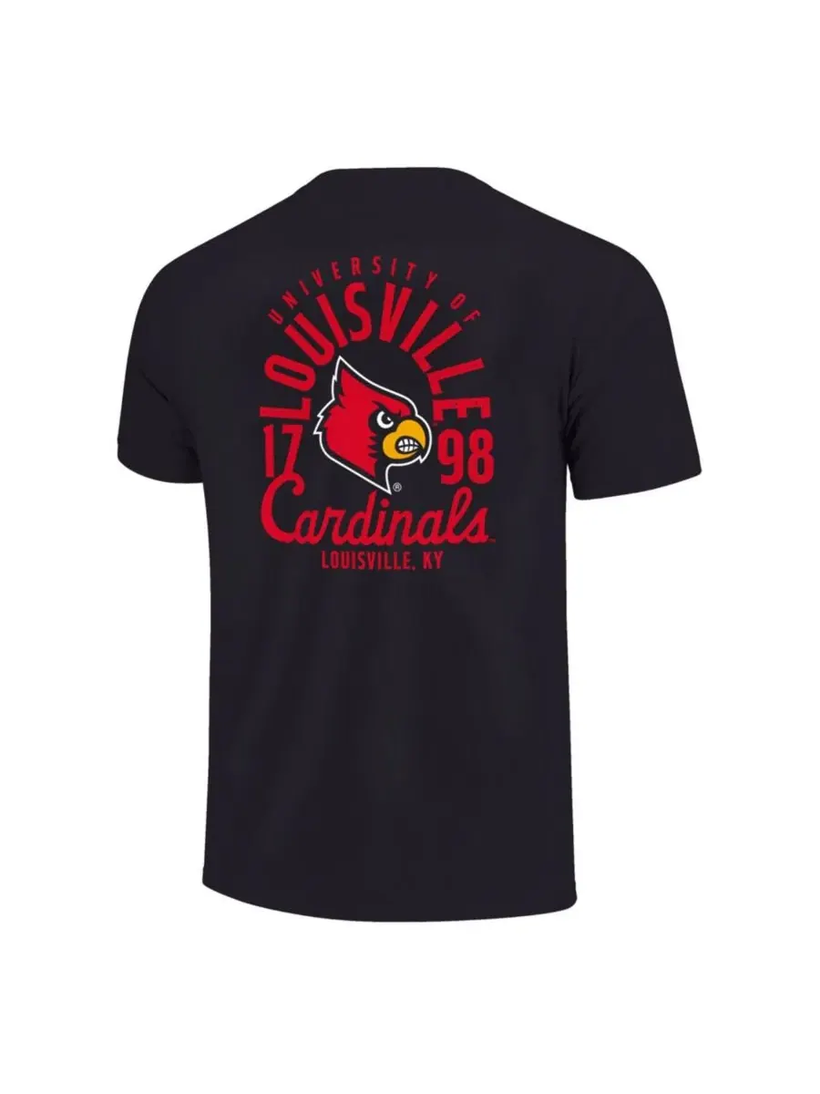 Футболка с коротким рукавом Mascot Overlay Louisville Cardinals Image One — изображение 2 из 3, черный